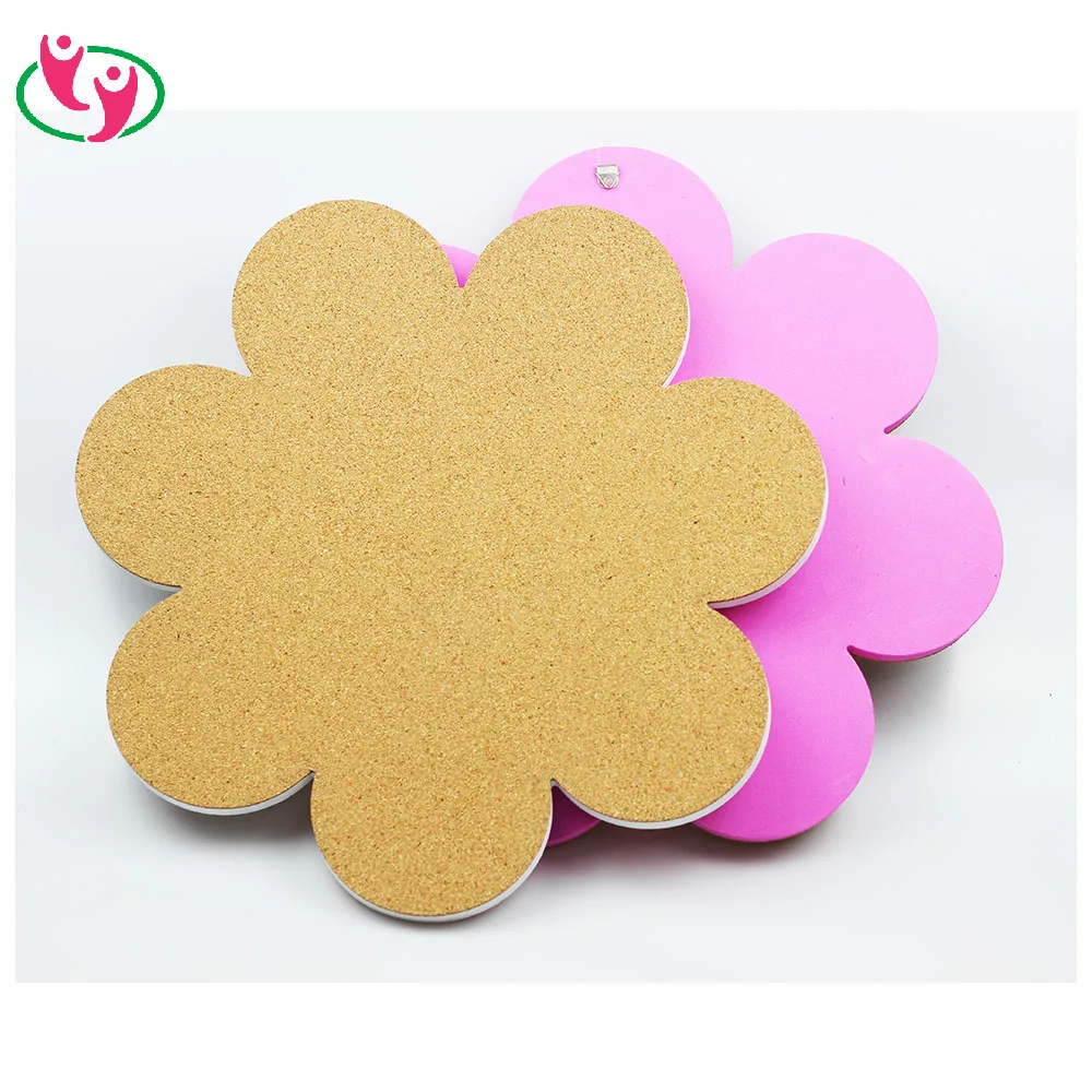 Whole Sell Fancy Customized Flower Shape EVA Cork Notice Board