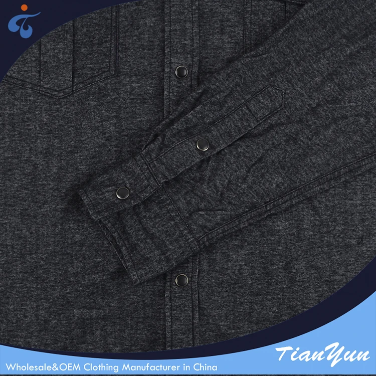 Competitive price comfortable men long sleeve hooded solid color flannel flannel shirt jacket