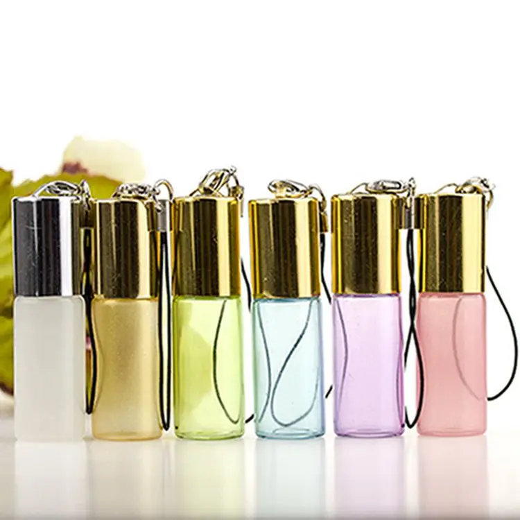 Wholesale Essential Oil Roller Bottles 5ml 10ml Perfume Colorful Fancy Glass Roll On Bottle