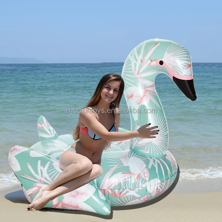 Зеленый 150 см водный праздничный игрушечный цветочный надувной Лебедь бассейн поплавок