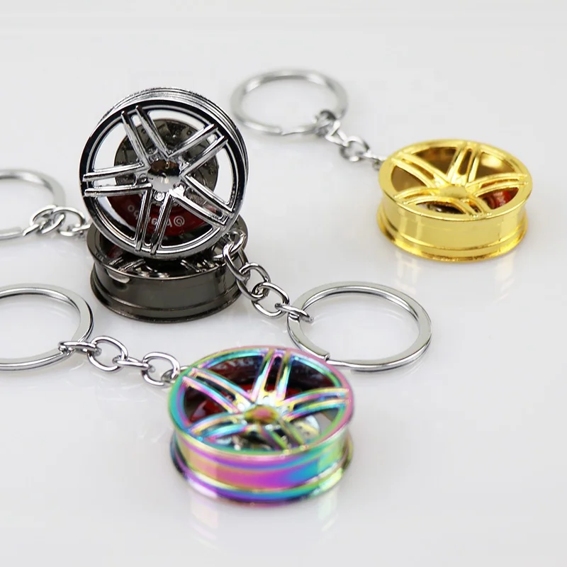 
s600 s63 s65 cl63 AMG RS wheel hub keyring auto rim JDM Keychain with disc brake 