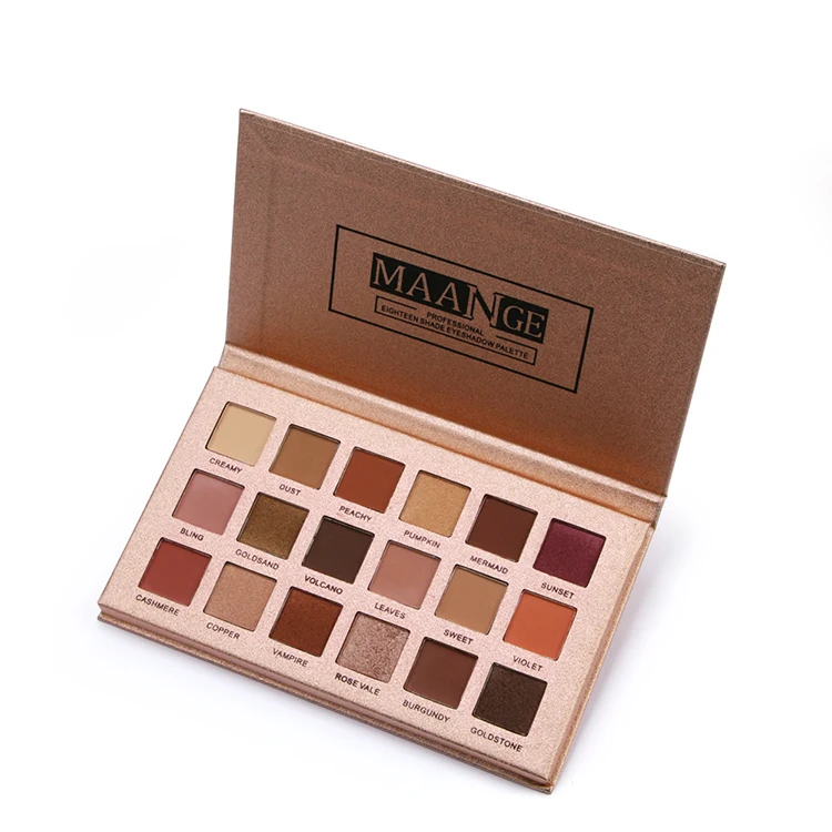 
UONOFO makeup blogger eyeshadow palette Cosmetics glitter eye shadow private label custom 18 colors fansy eyeshadow palette 
