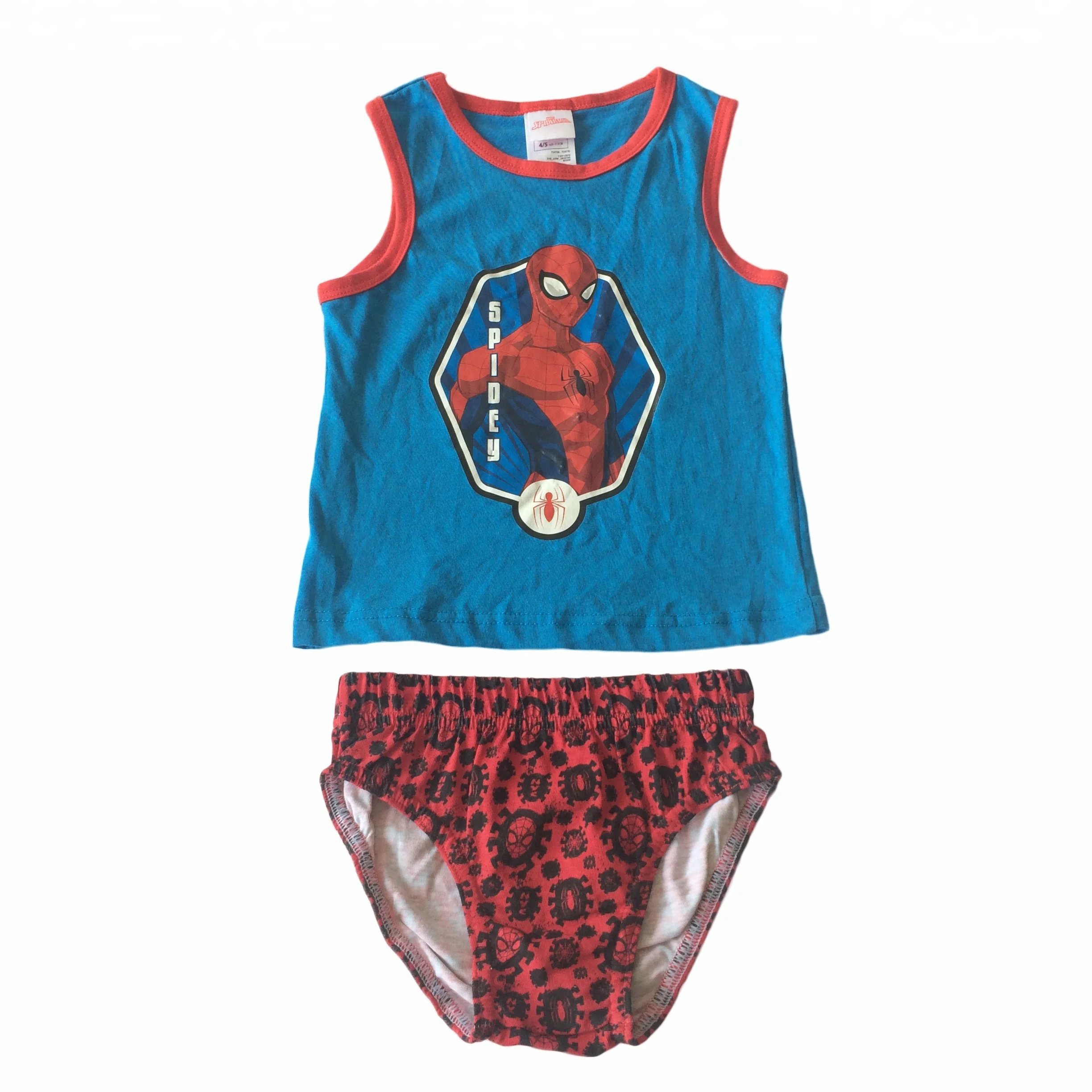 100% Cotton cartoon baby boy vest and cool boxers,boys underwear underpants suit children tank and briefs set