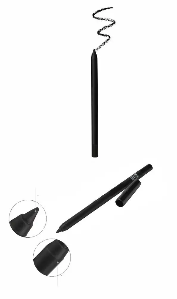 Newest  Easily Drawing Matte Dry Private Label Waterproof customize black eyeliner pencil