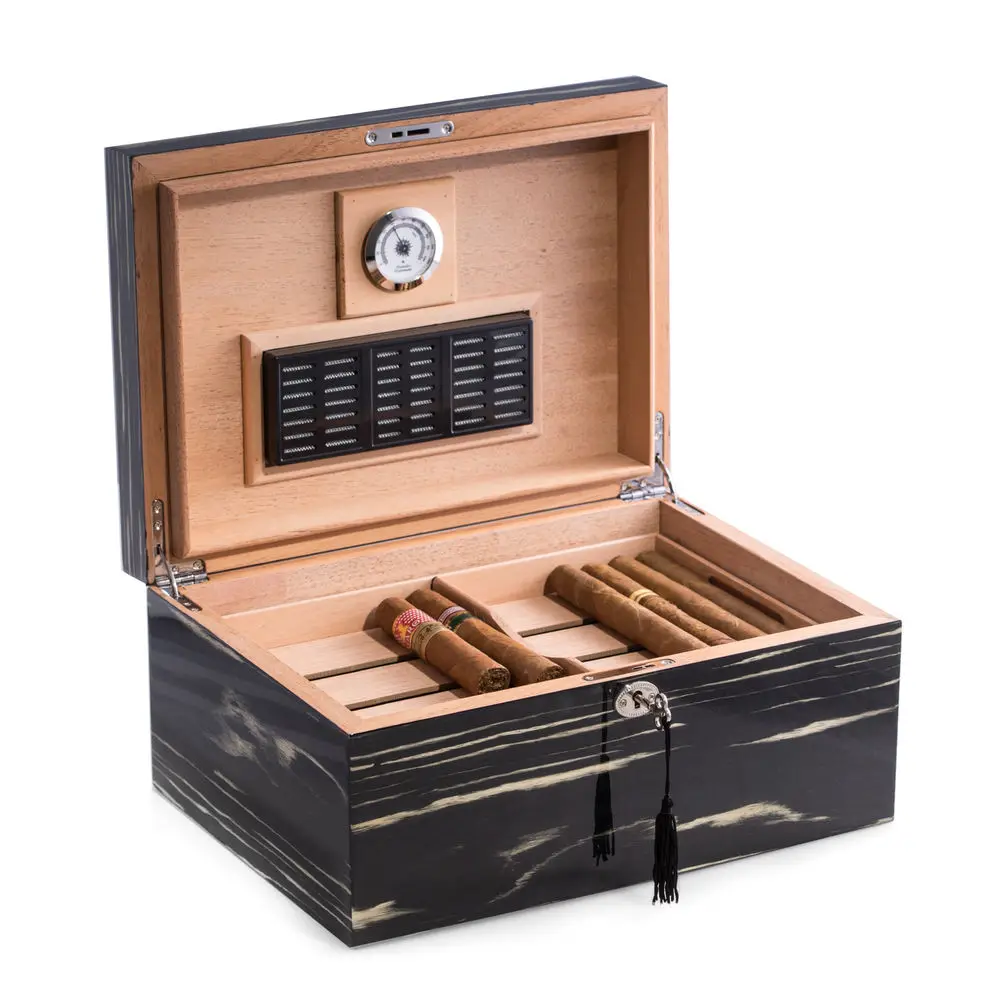 
Customized Design Printed Wooden Cigar Humidor Boxes For Sale 