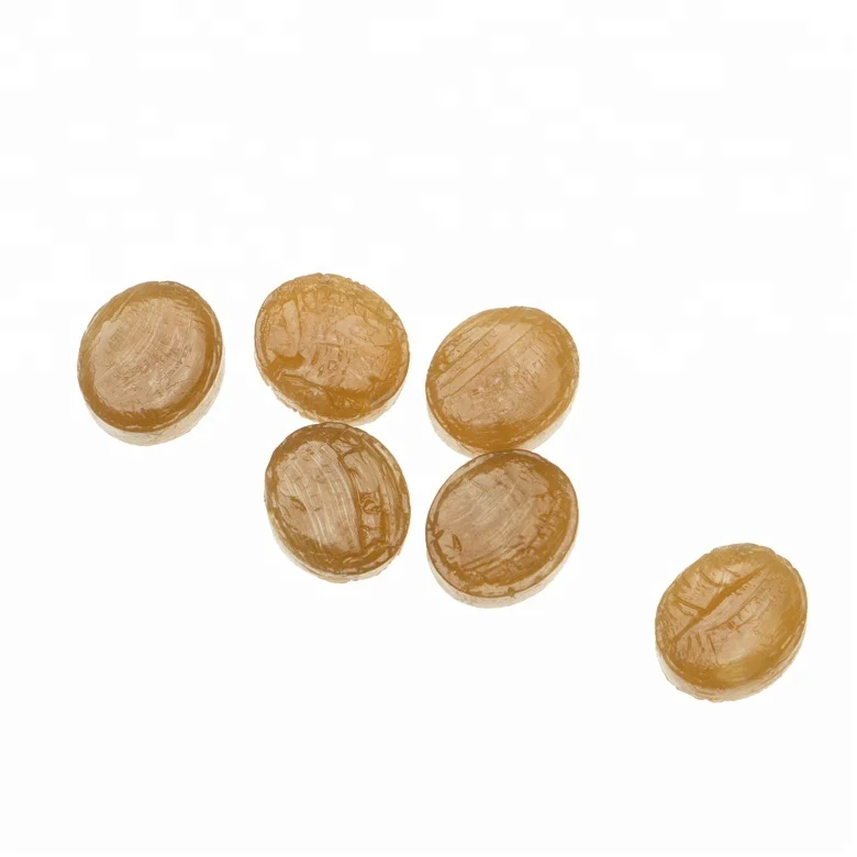 hot sell oval shape coconut and ginger hard candy