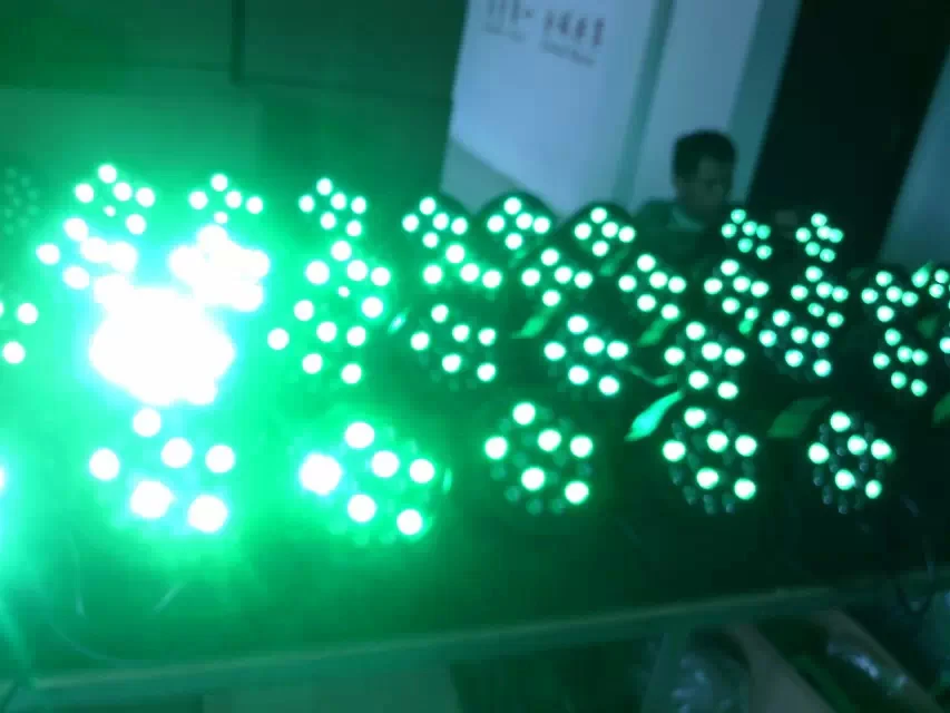 Профессиональный светодиодный плоский RGB светильник BASP1801 18*1 Вт par 64 для свадьбы вечеринки дискотеки сцены