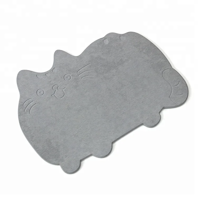 Houseware Cat Printed fabric Diatomite bath Foot mat