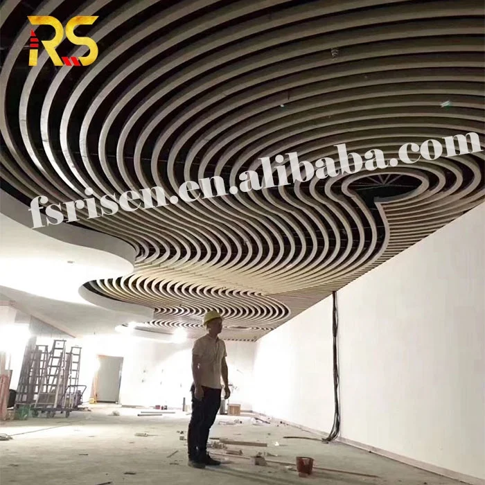 Foshan hot sale aluminium ceiling perforated wave panel metal ceiling tile decor for shopping mall