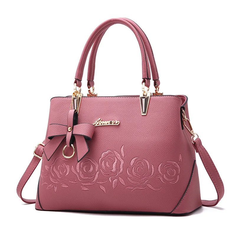 leather bag manufacturers embroidery handbag for women