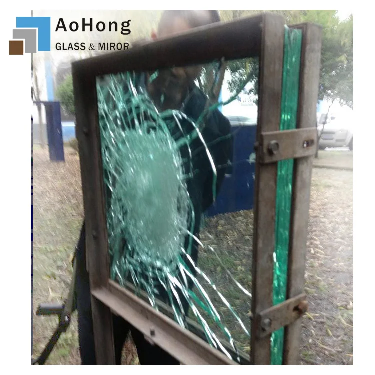 22mm 25mm 30mm 40mm safety Bullet proof Glass price for sale with ISO BV&CE Bulletproof Glass