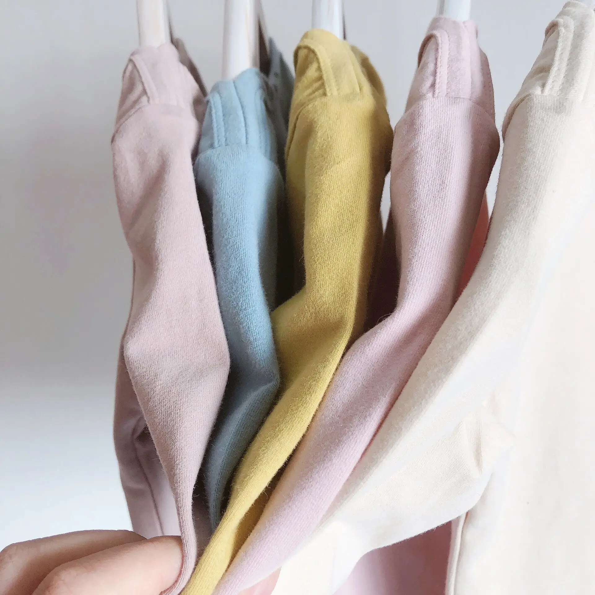 Bulk blank t-shirts Korean style one-collar bottom shirt cotton quality kids t shirt