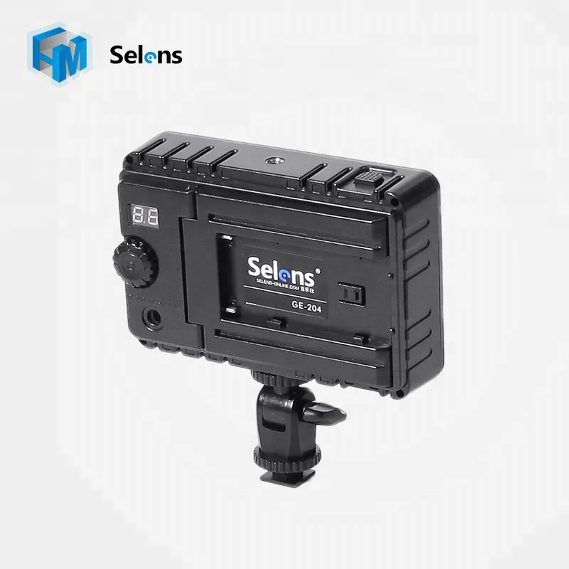 Selens GE-204 11W CRI 85 5600K/3200K Dimmable Compact Size Mini Video Camera LED Light