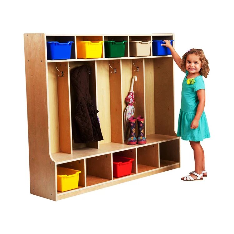 High quality preschool kindergarten furniture malaysia cubbies boys locker room bedroom furniture