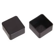 Square shape soft PVC end cap for stainless tube cover