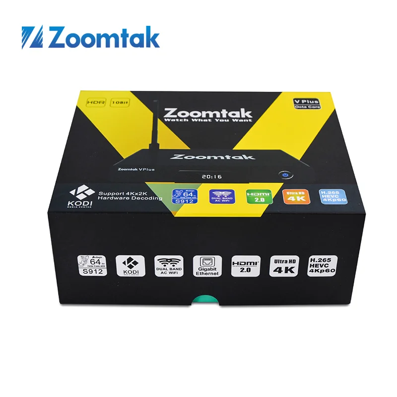 Reliable IPTV Servise stb internet Amlogic 912 Zoomtak cable tv set top box made in china
