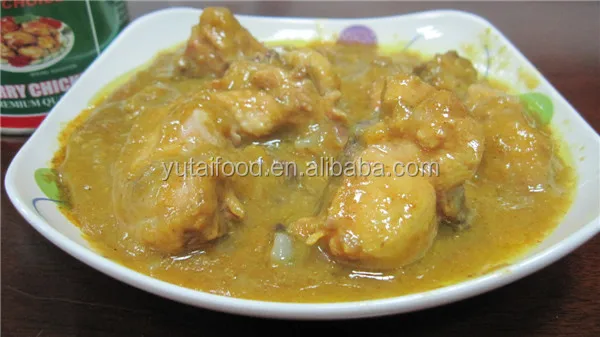 Консервированная куриная еда, курица карри