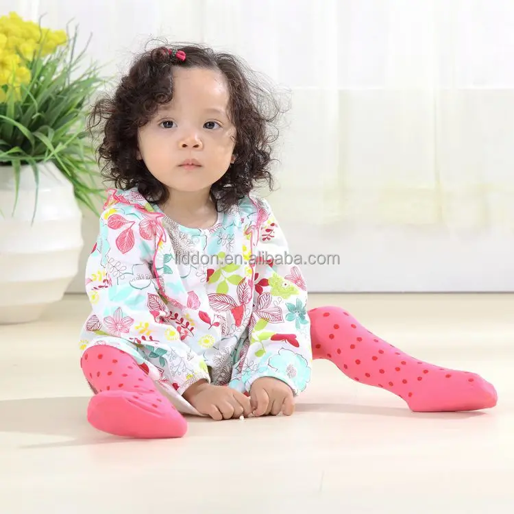 
baby girls lovely pink silk stockings, dots printed princess girls pantyhose stockings 