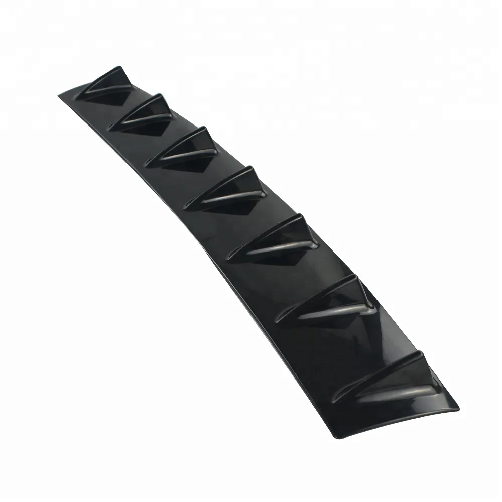 Универсальный черный 7 плавник Акулий плавник из АБС-пластика Стильный задний бампер для губ шасси диффузор спойлер