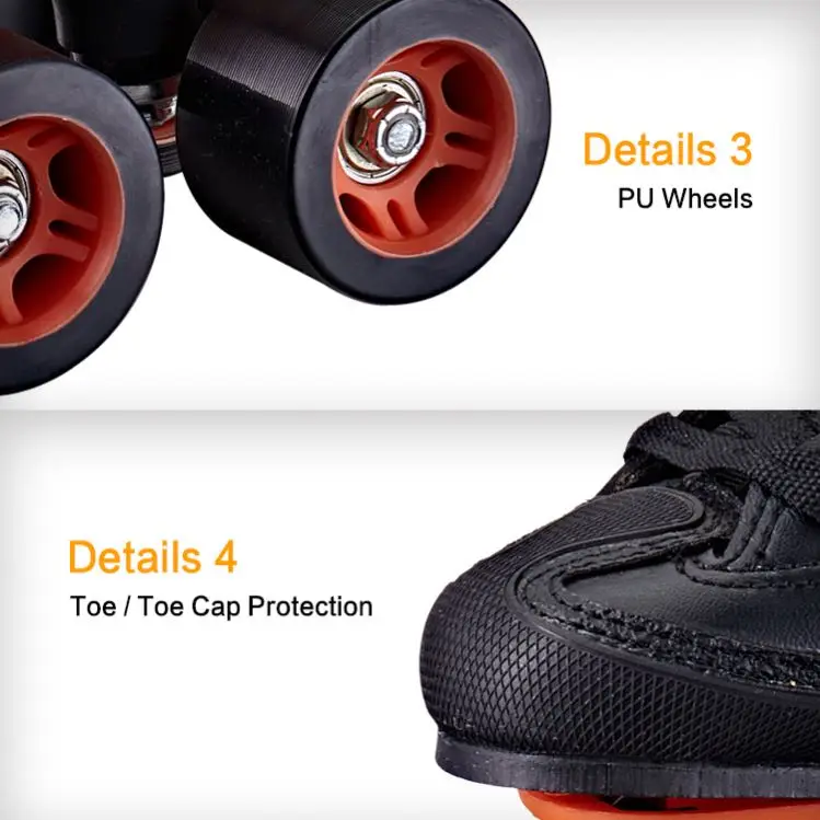 New Style Fashionable Artistic Cheap Adjustable Indoor Double Row Quad Roller Skates