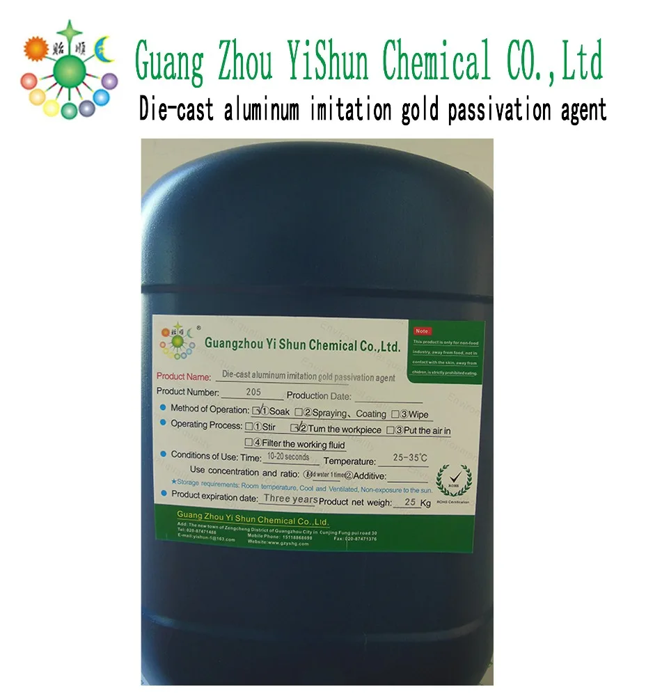 
Aluminum chromium-free passivation solution non-chromium passivation solution for Aluminum non-chromium passivation 