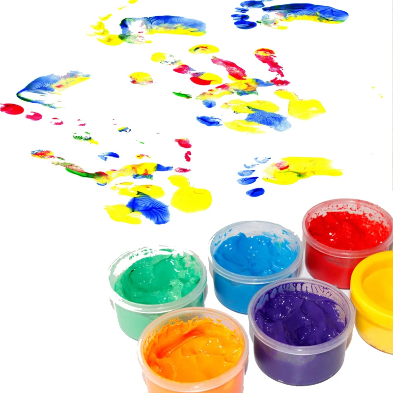3.52fl oz 4 Colors Water Based Kids Finger Paint