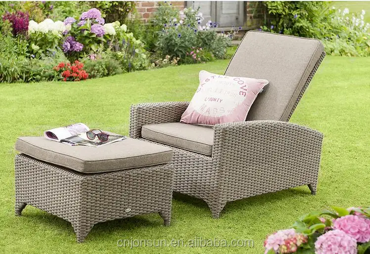 OutdoorJonsun Wicker Poly Rattan Garden Furniture Sectional Lounge Sofa