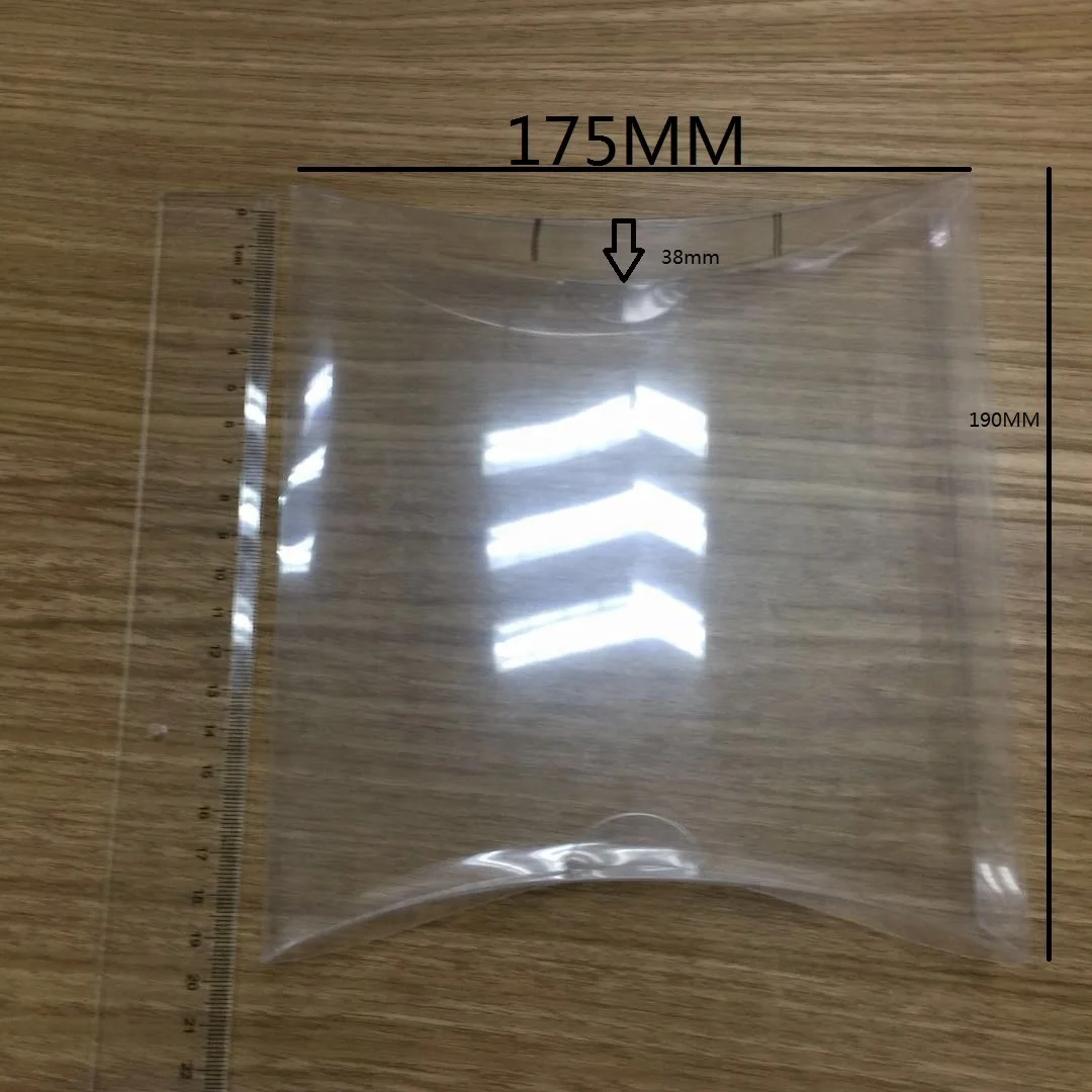 None MOQ Custom Transparent PVC Packaging Die Cut Pillow Box Acid Free Clear Vinyl Protector Case