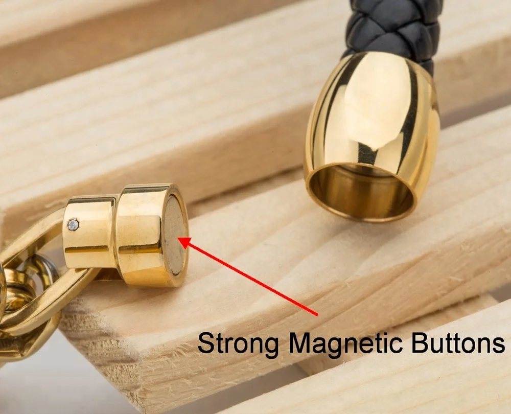 New Fashion Genuine Leather Bracelet Men Casual Classic Stainless Steel Bracelets Brand Wrap Charm Male Bracelets