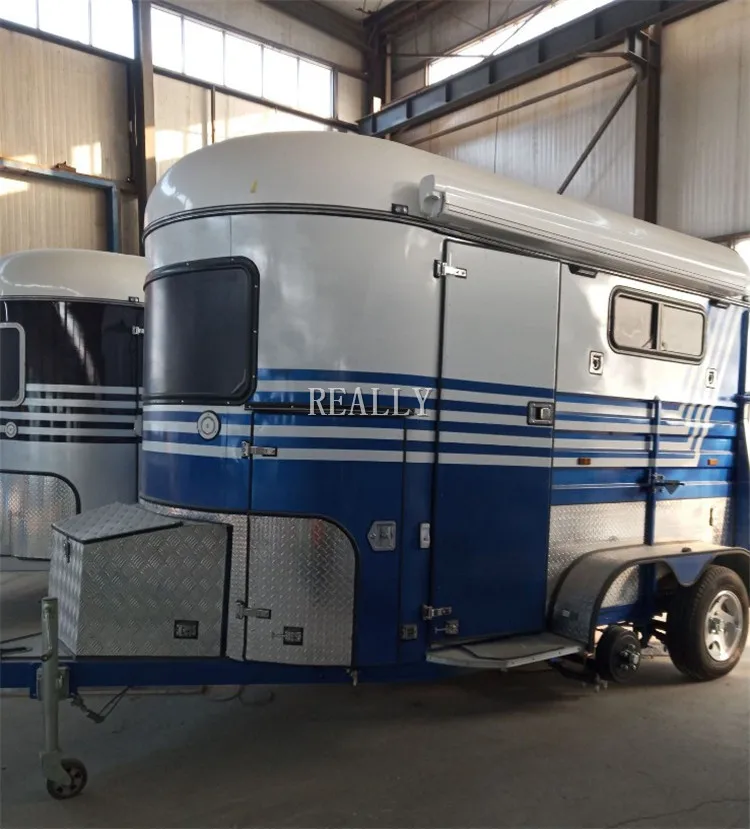 Australia 2 Horse Straight Load Carriage Trailer Deluxe Model with Living Quarters