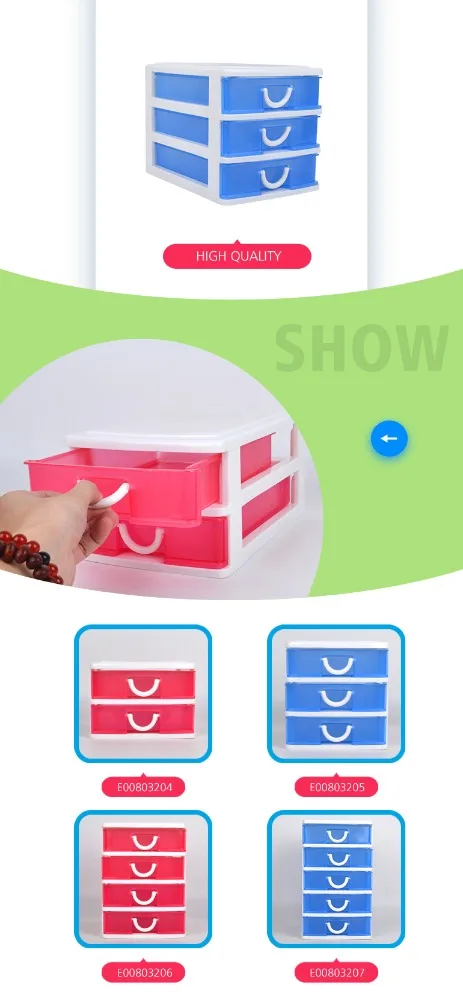 3 layers desktop drawer cheap small office stationery storage cabinet drawer plastic with good quality home and office