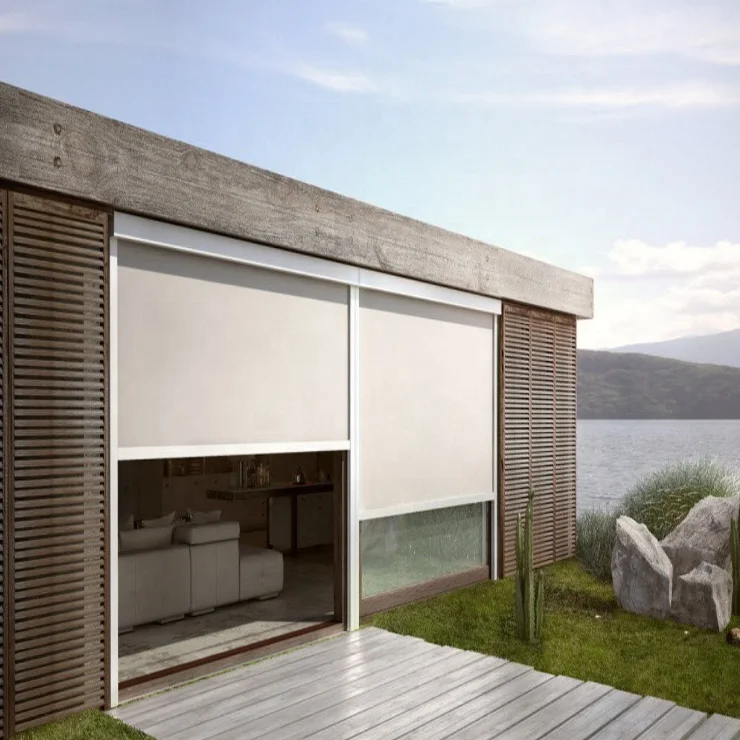 Balcony Windproof Motorized Outdoor Roller Blinds