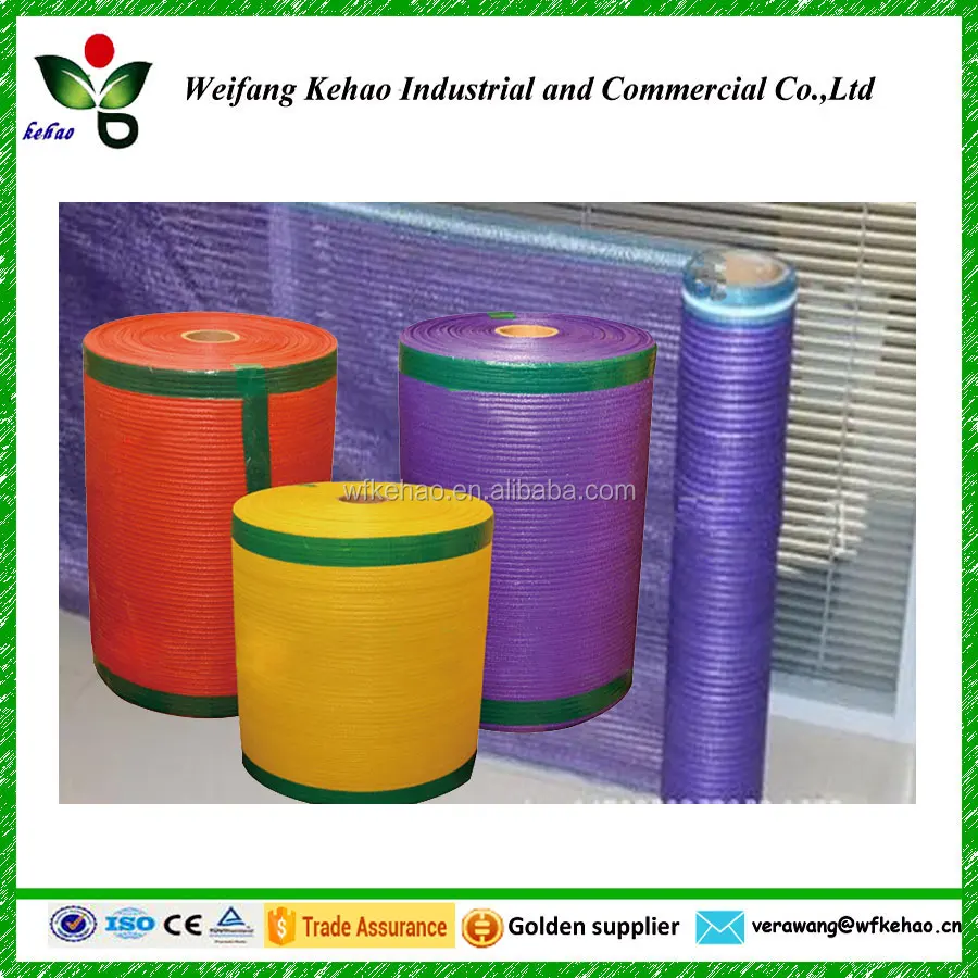 Onion polyethylene net sack Knitt mesh bag roll wholesale