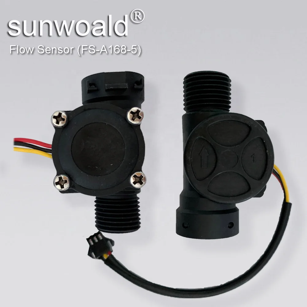 Sunwoald G1/2 1~30L/min Hall Magnetic plastic water flow sensor PA66