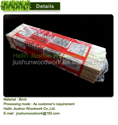 
Wood shim for building made in China high quality 