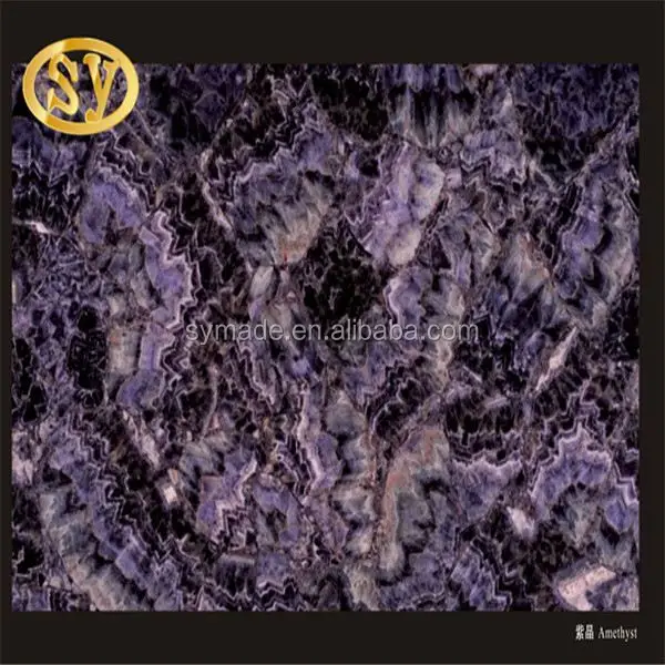 Best selling natural gemstone slab agate slab large amethyst slab for countertop building