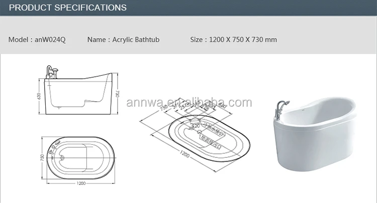 China Foshan one person wholesale freestanding mini small 1200 acrylic bathtub