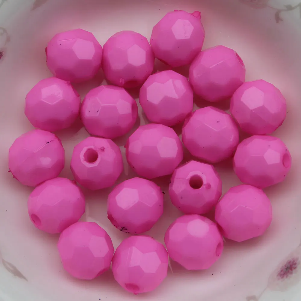 Wholesale Mixed Bubblegum Color Acrylic Faceted Round Beads 4mm To 20mm Disco Ball Beads