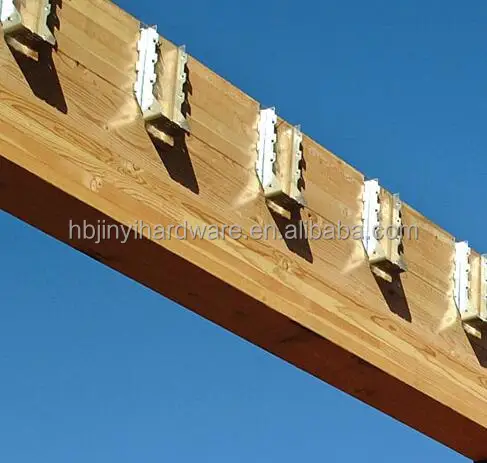Galvanized iron plate joist hanger for wood house