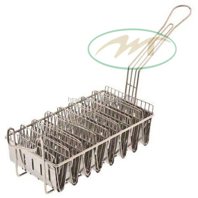 High quality China Cooking Tool 8 Cells Stainless steel 304 Taco Shell mesh fry basket manufacturer