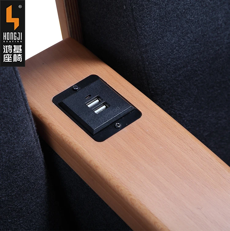 Fabric Upholstered Theater Furniture Bent Wood Cover Auditorium Seat For University Conference Rooms Use
