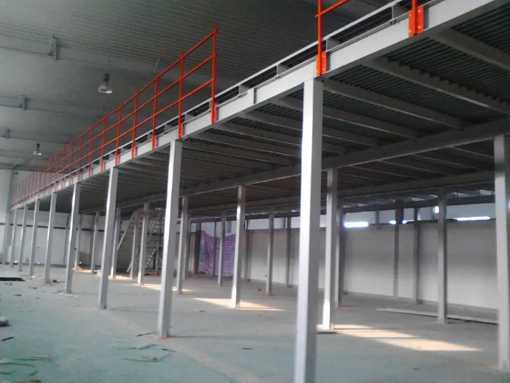 High quality long span warehouse storage rack cold rolled steel column H beam platform
