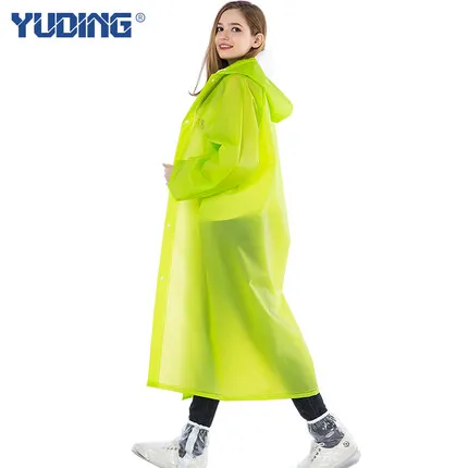 Safety raincoat reflective ladies hood long raincoat