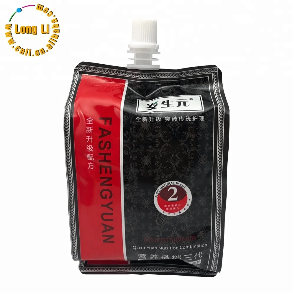 Custom Aluminium foil Eight side 280ml Hair Dye Gel Spout Bag Doypack Reusable Spout Pouch