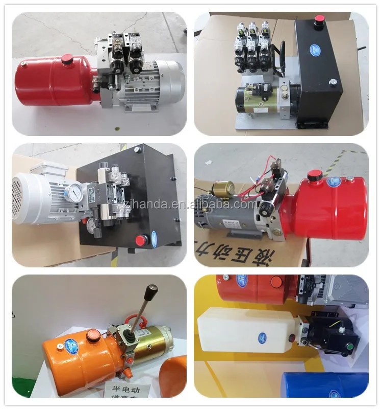 12 volt hydraulic power pack units with plastic tank in stock