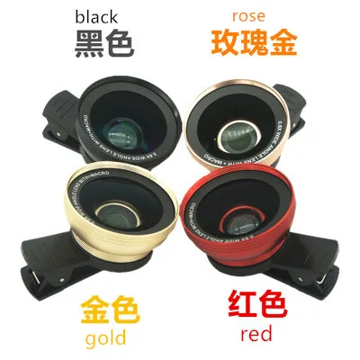 Professional HD Travel Camera Lens 0.6x Wide Angle 15x Macro Lens for Smartphone Camera