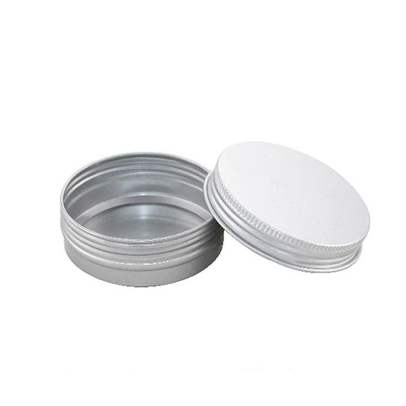 
85g Aluminum cosmetic metal round box with screw lid 