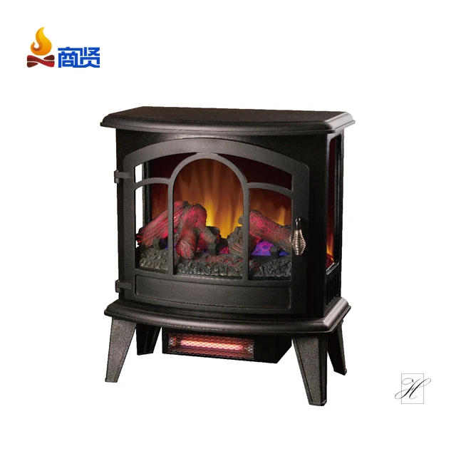 LED fire place wood decorative 3 side freestanding electric fireplace