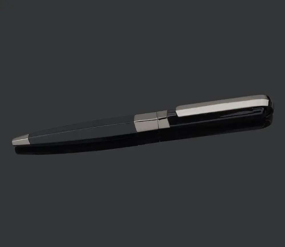 
Luxury Polygonal Design Black Ink Twist Ballpoint Pen Manufacturers 