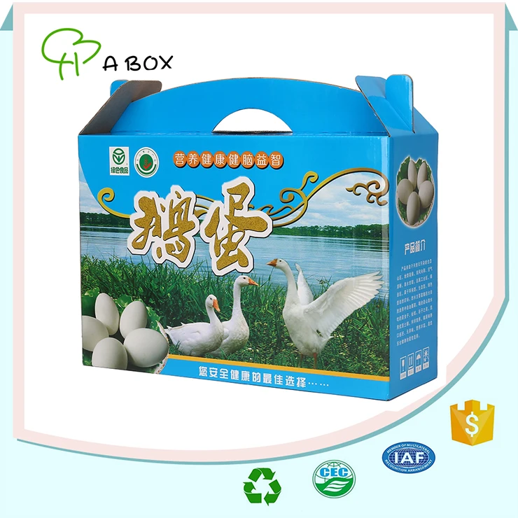 Бумага картон чемодан коробка с ручкой для упаковки яиц